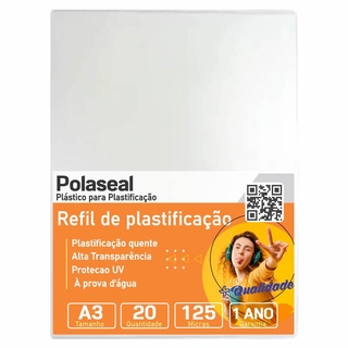 Polaseal Plástico para Plastificação A3 303x426x0,05mm 20un (1)