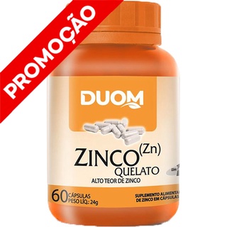 Zinco Zn 400mg - 60 Cápsulas 100% Natural - Duom