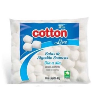 Bolas De Algodão Branca Dia A Dia Cotton Line 40g Envio Imediato