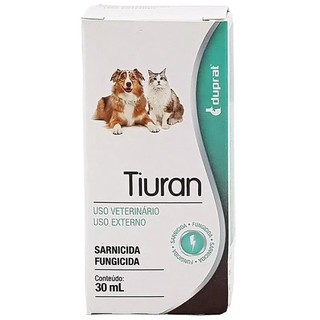 Tiuran 30mL - Sarnicida e Fungicida P/ Cães e Gatos
