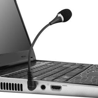 Mini Jack De 3.5mm Plug Com Fio Microfone De Áudio Mic Para Computador Portátil Notebook Tablet PC Skype Flexível