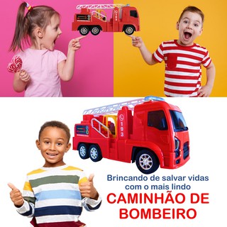 CAMINHÃO DE BOMBEIRO NA CAIXA BRINQUEDO INFANTIL MENINO MENINA CARRINHO PRESENTE (9)