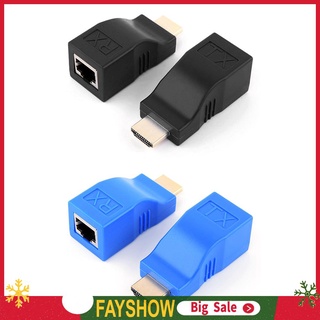 (Fayshow) 2pçs Extensor HDMI RJ45 4K Entrada 30m CAT5e Cat6 Rede Ethernet LAN (1)