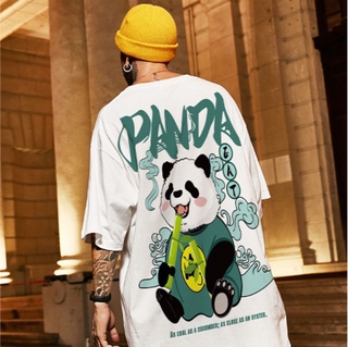 Camiseta Masculina Original De Mangas Curtas Com Estampa De Panda