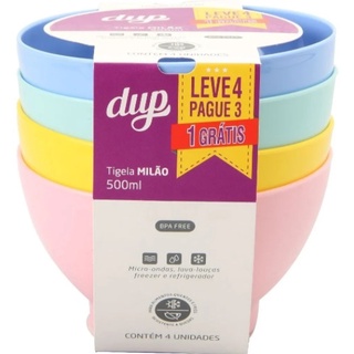 Conjunto 4 Tigelas Sobremesa 250ml ou 500ml Dup Cumbuca Pote Plástico (2)