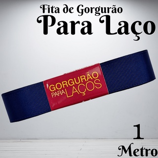 Fita De Gorgurão Para Laço 22mm Progresso | 1 Metro - Azul Marinho