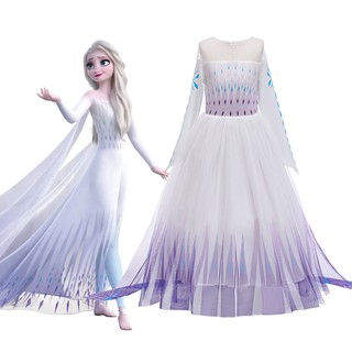 Vestido de Malha Rainha da Neve/Elsa/Anna Infantil para Cosplay (1)