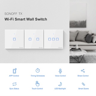 1/2/3 Gang WIFI Smart Wall Touch Light Switch Work with Alexa Google