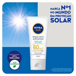 Protetor Solar Facial Nivea Sun Toque Seco Antissinais Fps60 - 50ml (3)