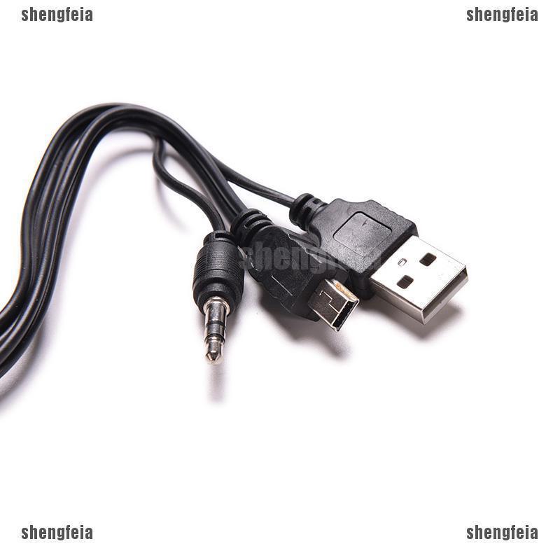 (Sf) Cabo De Conexão Usb Para Mini Usb De 3,5mm Com Entrada Para Alto-Falantes Mp3 / 4 (My) | [SF]3.5mm USB to Mini USB Standard Audio Jack Connection Cable for Speakers Mp3/4