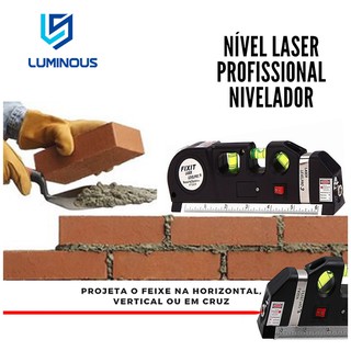 Nível Laser Profissional Nivelador Trena Level Pro3 Estágios