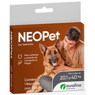 Anti carrapatos e pulgas NeoPet para Cães de 20,1kg a 40kg