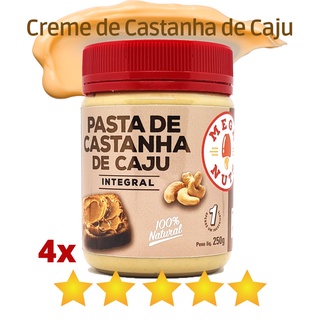 Pasta de Castanha de Caju 1000g (4x250g) Combo Promocional De Creme de Castanha!