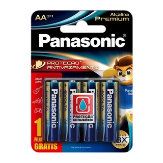 4 Pilhas Aa Panasonic Alcalina Premium Dura 15x Mais