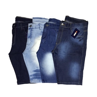 Kit 3 Bermudas Jeans Masculina Lycra Elastano Premium