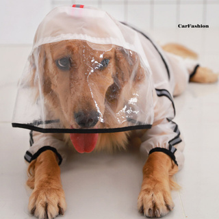 Capa De Chuva Transparente Impermeável Com Quatro Patas Para Animais De Estimação / Cachorros (8)