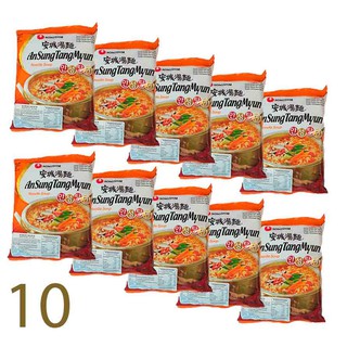 10 Lamen Coreano Macarrão Ansung Tang Myun Noodle Soup Nongshim 100g - Three Foods Distribuidora