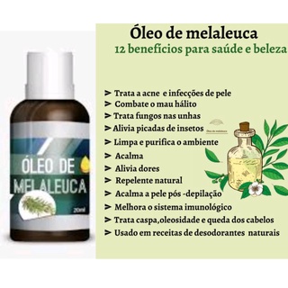 óleo de melaleuca essencial fungos bactérias psoríase Acne+ brinde adquira ja 👏
