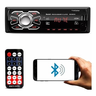 AUTO RADIO MP3 COM BLUETOOTH USB SD CONTROLE REMOTO 6630 BN (4)