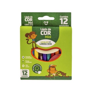 1 Caixa de Lapis De Cor Mini - 12 Cores - Leo&leo
