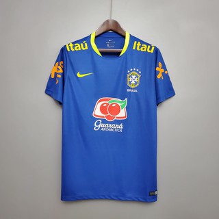 2020 Camisa De Futebol Brasil Treino Azul