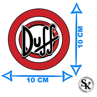 Adesivo Circular Logo Cerveja Duff Beer Ca1 10cm X 10cm