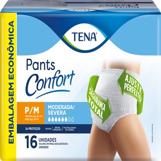 Roupa Íntima Descartável Tena Pants Confort P/M 16 unidades (1)