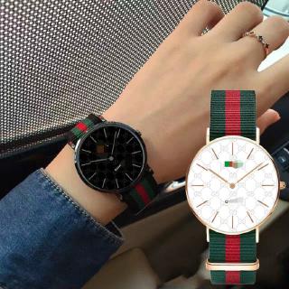 Canvas Belt Student Quartz Watch/woven Nylon Belt Casual Fashion Couple Watch (1)