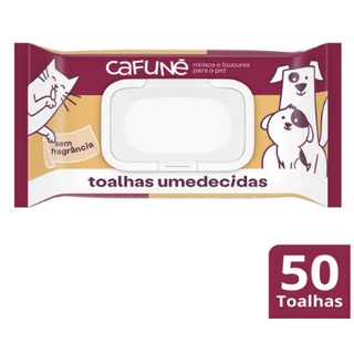 Toalhas Umedecidas para cachorros e gatos 50 unidades Cafuné