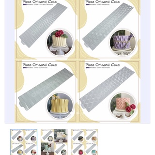 Placas Textura BWB Texturizar Bolos Origami Cake 12 modelos