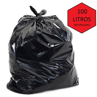 Saco de lixo 100L reforçado pacote com 100 unidades frete gratis 100 litros