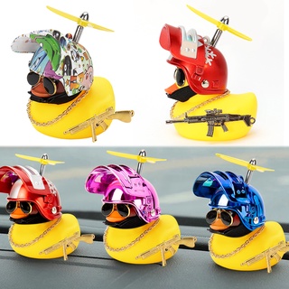 Pato Brinquedo Com Adesivo De Silicone Nível De Hélice 3 Capacete Para Carro Interior Bicicleta Motor Ciclismo Decoração (1)