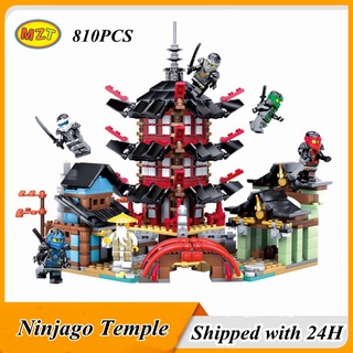 810Pcs Compatível Lego Ninjago Ninja Temple Dragão Conjunto De Blocos De Brinquedos Educativos Presentes