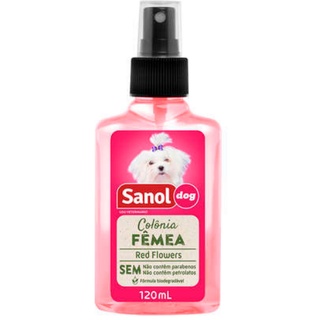Colônia Perfume Sanol Femea para Cachorro e Gato Cães Pet Shop Dog 120 ml
