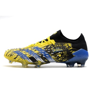Adidas Fanatic Full Knit Waterproof Low Top FG Soccer Football Shoes Yellow black -06