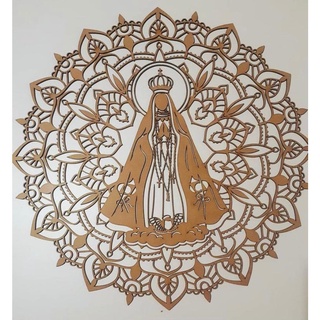 Mandala Nossa Senhora Aparecida Brasil 40cm MDF