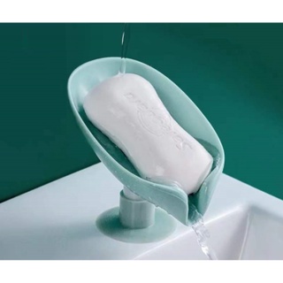 Saboneteira De Pia Escorra A Caixa De Sabão Para Banheiro Com Suporte Ventosa Forma De Folha - SBN001
