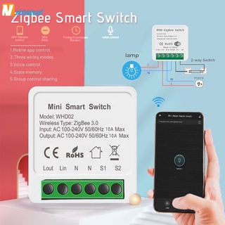 Smart Switch Tuya zigbee 3.0 módulo interruptor de luz inteligente diy disjuntor suporta 2 vias controle trabalho com alexa casa do google WHIT