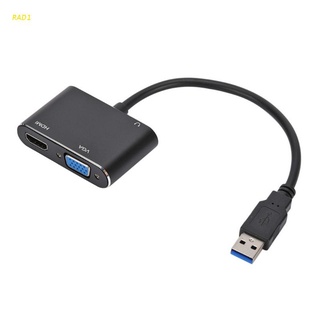 Adaptador USB Para VGA RED1 , Conversor 3.0 HDMI Compatível Com O Windows 7/8/10