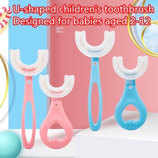 Escova De Dentes Infantil De Silicone Em Formato De U 2-12 Anos Escova De Dentes Oral