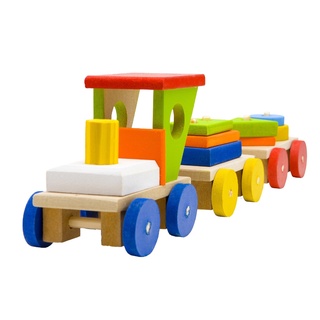 Brinquedo Pedagógico educativo montessoriano Trem Trenzinho De Madeira com peças GeométricA de encaixe em mdf (4)