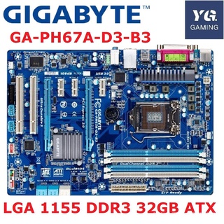 Placa Mãe Gigabyte PH67A-D3-B3 LGA 1155 DDR3 32GB ATX Motherboard P67 Usado 32UC ghfp