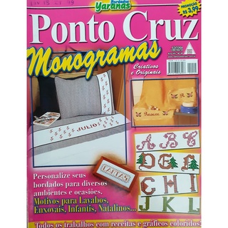 Revista de Ponto Cruz Monogramas (Bordados manuais variados) Usada