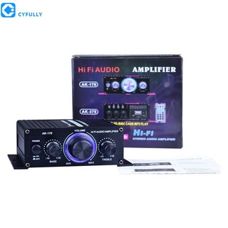 Ak170 400W HIFI Digital Stereo Audio Amplifier FM Radio Mic Car Home-Mini amplificador Baixa distorção Som de alta qualidade Cyfully
