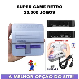 Video Game Retro Super Nintendo 20.000 Jogos + 2 Controles diversos jogos