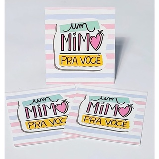 100 Unidades Mini Agradecimento Cartão Tag SEM furo Mimo Cliente- Um Mimo Para Você
