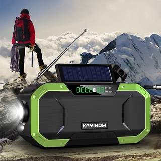 Alto-Falantes Bluetooth Sem Fio De Emergência Lanterna Solar FM AM Gravador IPX6 Multifuncional À Prova D'água Music Players