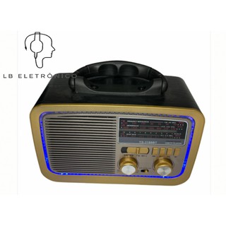 Radio Retro Ys-3188bt com bluetooth ,entrada usb ,microsd e aux ,lanterna