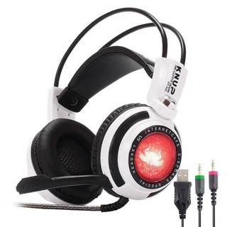 Headset Gamer Knup KP-400 branco e preto