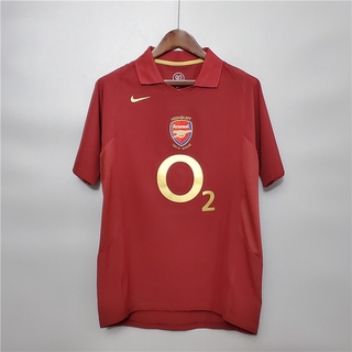Camiseta Retrô Masculina De Futebol/Uniforme De Time/Aaa Arsenal 2005-206